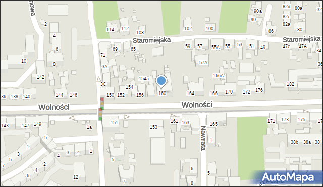 Zabrze, Wolności, 160, mapa Zabrza