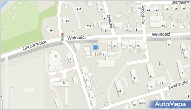 Zabrze, Wolności, 3, mapa Zabrza