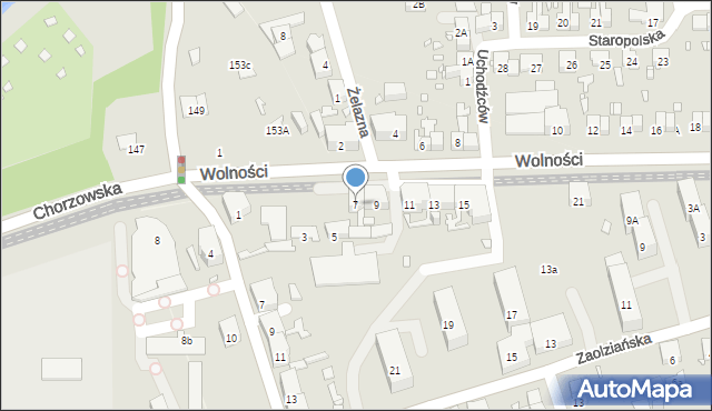 Zabrze, Wolności, 7, mapa Zabrza