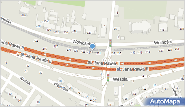 Zabrze, Wolności, 429, mapa Zabrza