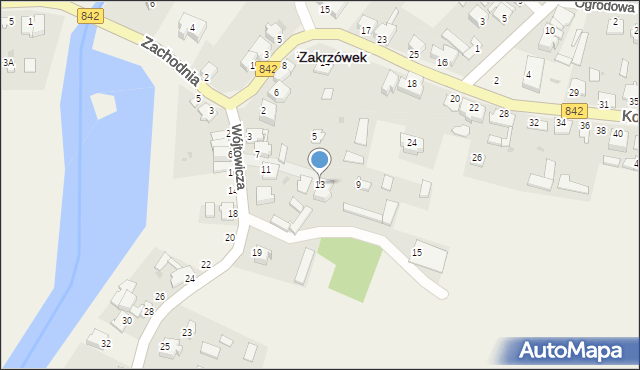 Zakrzówek, Wójtowicza, 13, mapa Zakrzówek