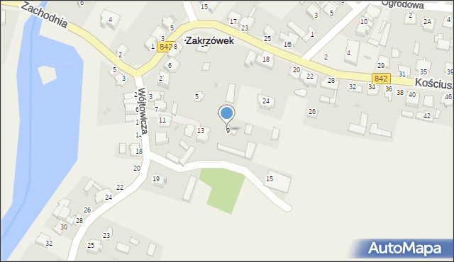 Zakrzówek, Wójtowicza, 9, mapa Zakrzówek