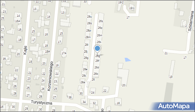 Zaścianki, Wojskiego, 26g, mapa Zaścianki
