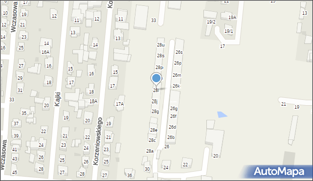 Zaścianki, Wojskiego, 28l, mapa Zaścianki