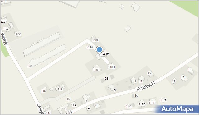 Zaskale, Wojtyły Karola, kard., 118G, mapa Zaskale