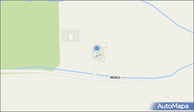 Zbica, Wołcz, 25, mapa Zbica