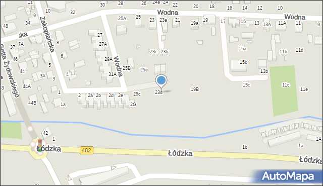 Zduńska Wola, Wodna, 23e, mapa Zduńska Wola