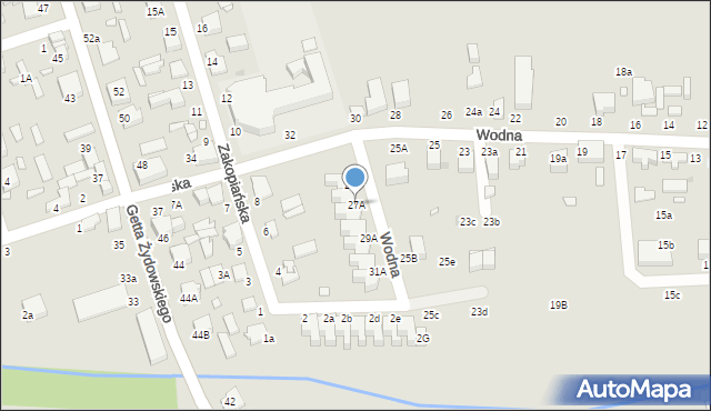 Zduńska Wola, Wodna, 27A, mapa Zduńska Wola