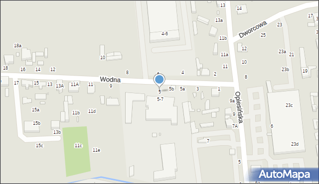 Zduńska Wola, Wodna, 5, mapa Zduńska Wola