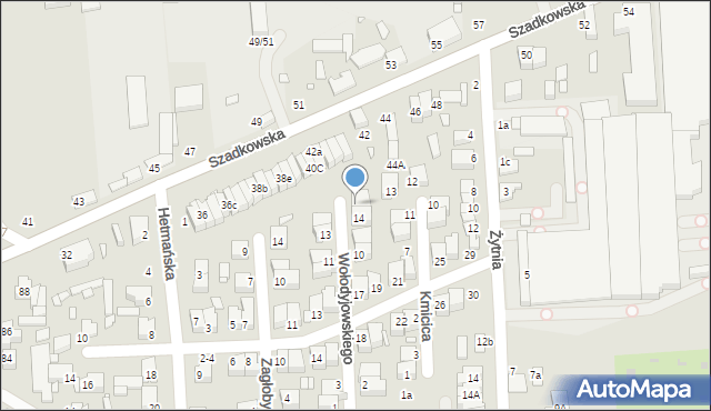 Zduńska Wola, Wołodyjowskiego Michała, 16, mapa Zduńska Wola