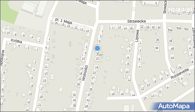 Zdzieszowice, Wolności, 13, mapa Zdzieszowice