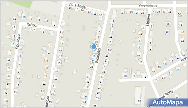 Zdzieszowice, Wolności, 16, mapa Zdzieszowice