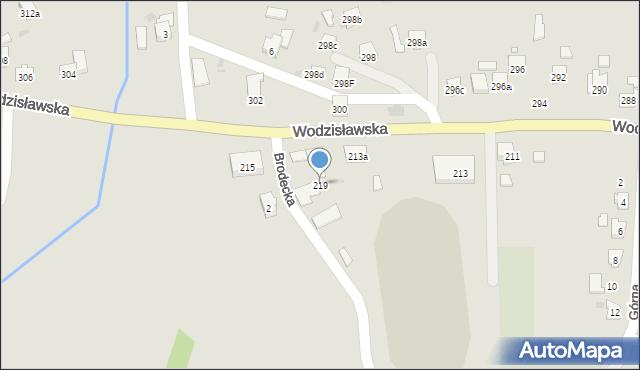 Żory, Wodzisławska, 219, mapa Żor