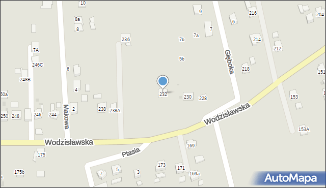 Żory, Wodzisławska, 232, mapa Żor