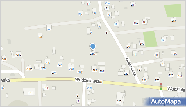 Żory, Wodzisławska, 286A, mapa Żor