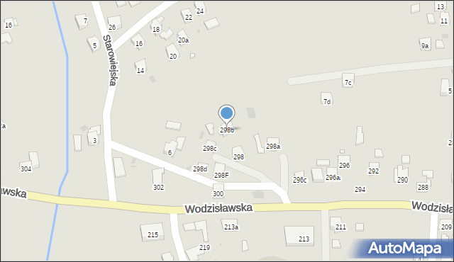 Żory, Wodzisławska, 298b, mapa Żor