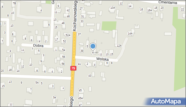 Zwoleń, Wolska, 7, mapa Zwoleń