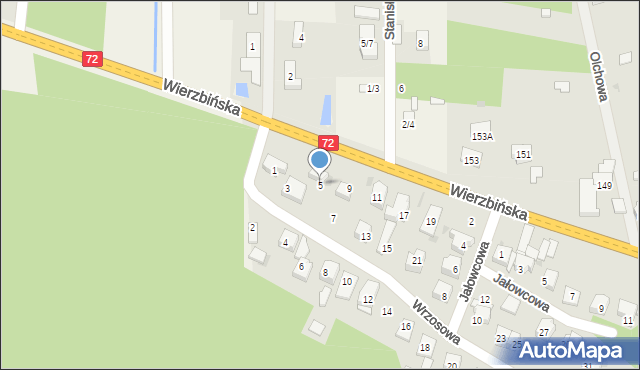 Aleksandrów Łódzki, Wrzosowa, 5, mapa Aleksandrów Łódzki