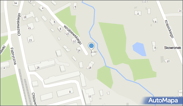 Alwernia, Wróblewskiego Zygmunta, gen., 7, mapa Alwernia