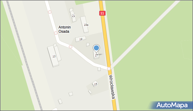 Antonin, Wrocławska, 17, mapa Antonin