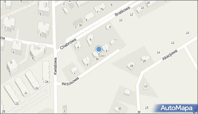 Bartąg, Wrzosowa, 3c, mapa Bartąg