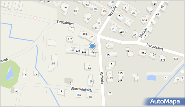 Bezrzecze, Wronia, 12, mapa Bezrzecze