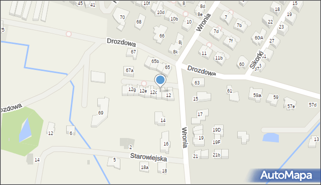 Bezrzecze, Wronia, 12b, mapa Bezrzecze