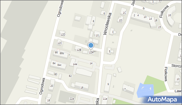 Bielany Wrocławskie, Wrocławska, 12A, mapa Bielany Wrocławskie