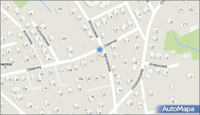 Bielsko-Biała, Wrzosowa, 20, mapa Bielsko-Białej