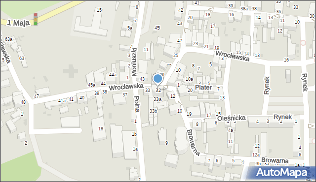 Bierutów, Wrocławska, 32, mapa Bierutów