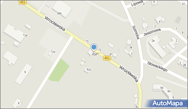 Bierutów, Wrocławska, 61a, mapa Bierutów