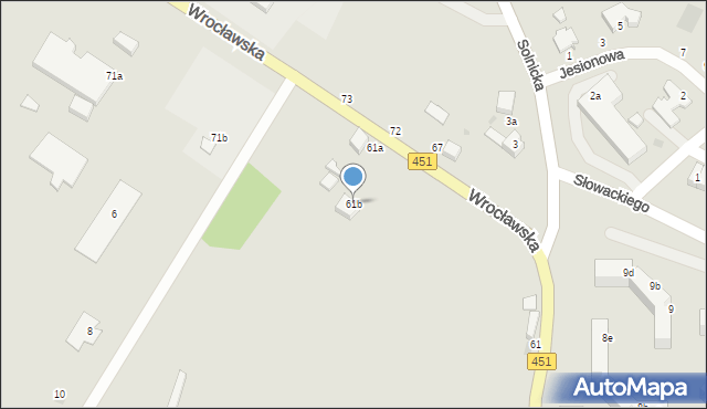 Bierutów, Wrocławska, 61b, mapa Bierutów