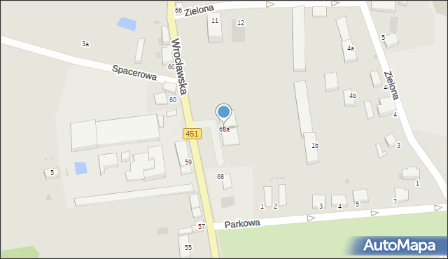 Bierutów, Wrocławska, 68a, mapa Bierutów