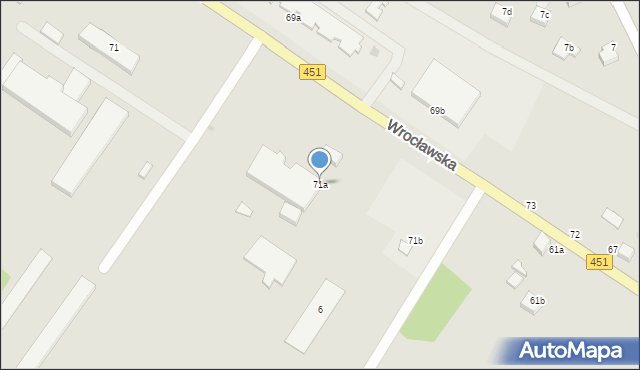 Bierutów, Wrocławska, 71a, mapa Bierutów