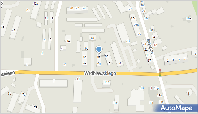 Bolesławiec, Wróblewskiego Walerego, gen., 6f, mapa Bolesławca