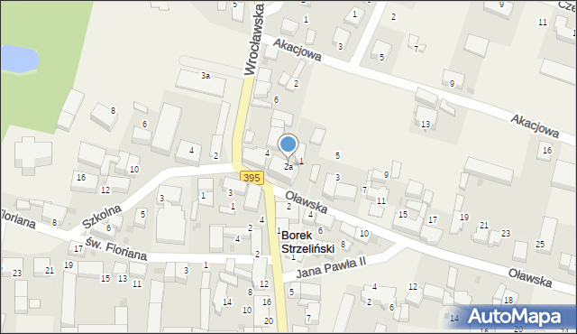 Borek Strzeliński, Wrocławska, 2a, mapa Borek Strzeliński