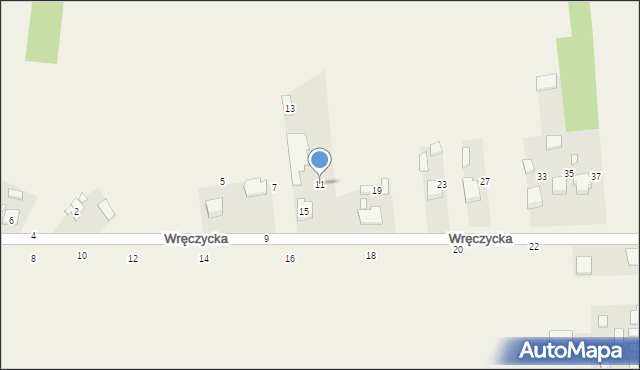 Borowe, Wręczycka, 11, mapa Borowe