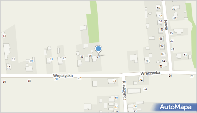 Borowe, Wręczycka, 37, mapa Borowe