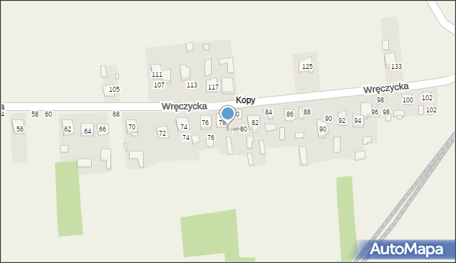 Borowe, Wręczycka, 78, mapa Borowe