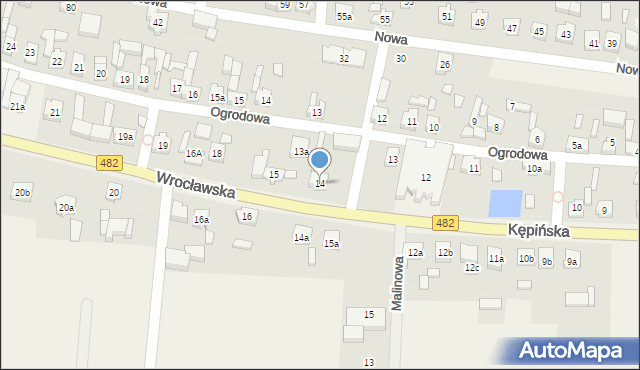 Bralin, Wrocławska, 14, mapa Bralin