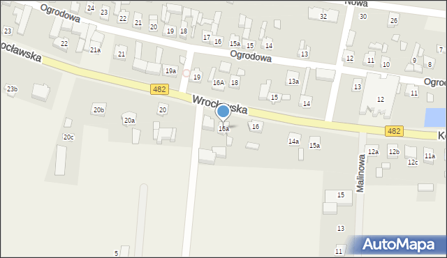 Bralin, Wrocławska, 16a, mapa Bralin