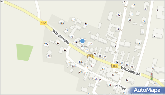 Bralin, Wrocławska, 71, mapa Bralin