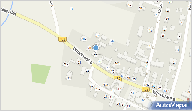 Bralin, Wrocławska, 75, mapa Bralin