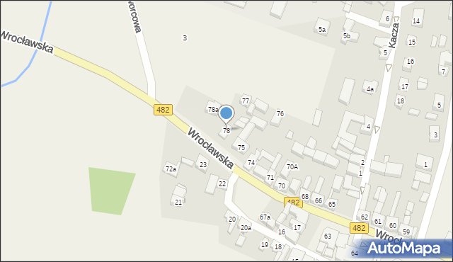 Bralin, Wrocławska, 78, mapa Bralin