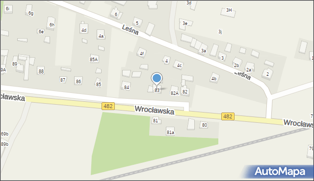 Bralin, Wrocławska, 83, mapa Bralin