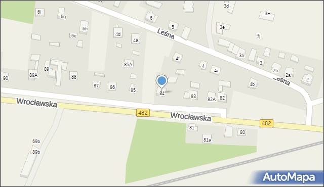 Bralin, Wrocławska, 84, mapa Bralin