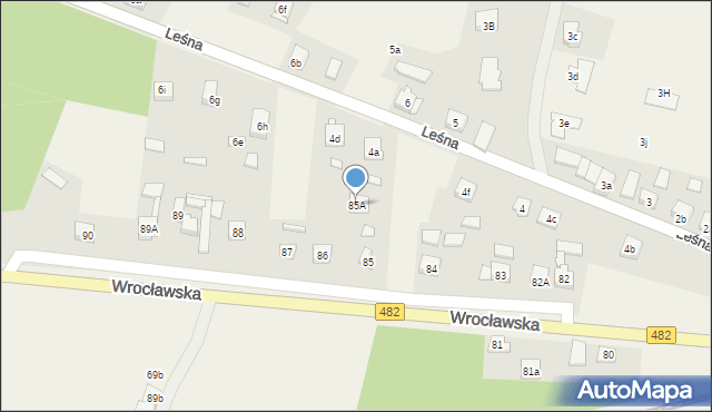 Bralin, Wrocławska, 85A, mapa Bralin