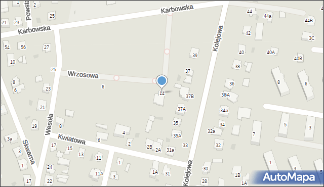 Brodnica, Wrzosowa, 14, mapa Brodnica