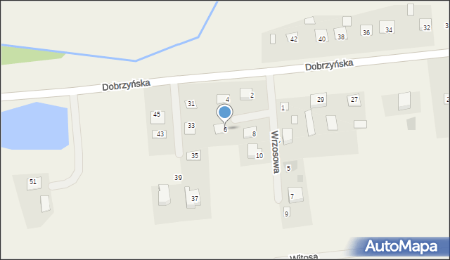 Brudzeń Duży, Wrzosowa, 6, mapa Brudzeń Duży