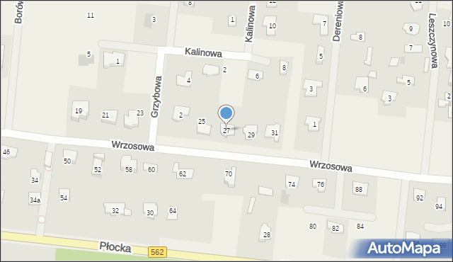 Brwilno, Wrzosowa, 27, mapa Brwilno